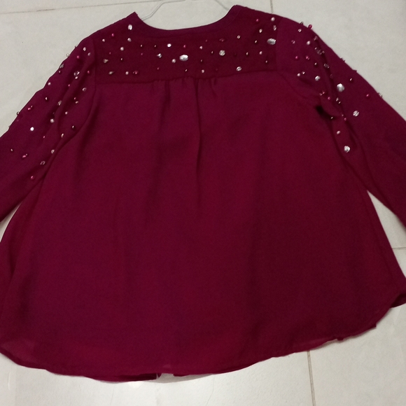 Roaman's Dark Berry Blouse With Studs 💜☔🍇 - Picture 5 of 11